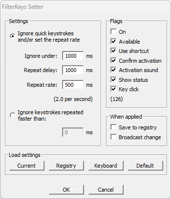 Filter Keys Setter