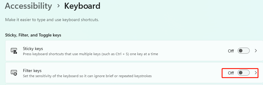 Remove Input Lag with FilterKeys